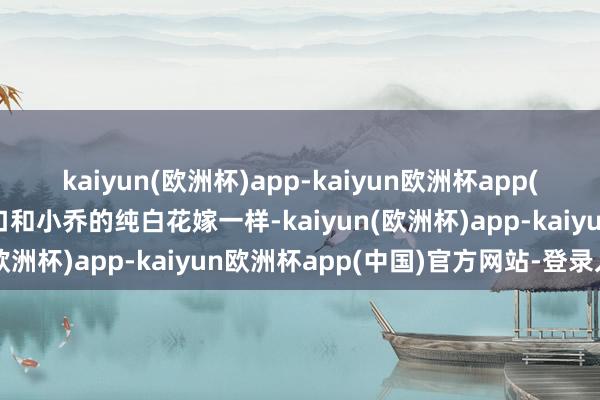 kaiyun(欧洲杯)app-kaiyun欧洲杯app(中国)官方网站-登录入口和小乔的纯白花嫁一样-kaiyun(欧洲杯)app-kaiyun欧洲杯app(中国)官方网站-登录入口