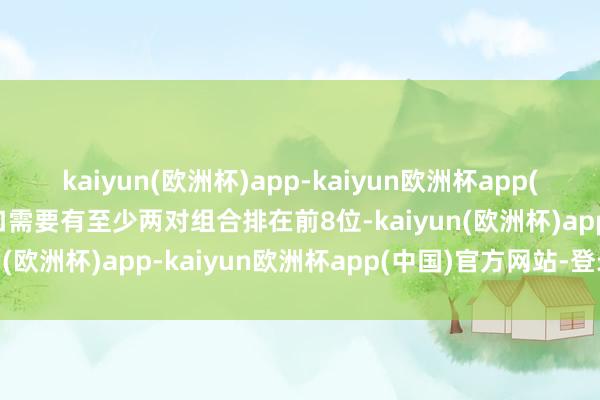 kaiyun(欧洲杯)app-kaiyun欧洲杯app(中国)官方网站-登录入口需要有至少两对组合排在前8位-kaiyun(欧洲杯)app-kaiyun欧洲杯app(中国)官方网站-登录入口