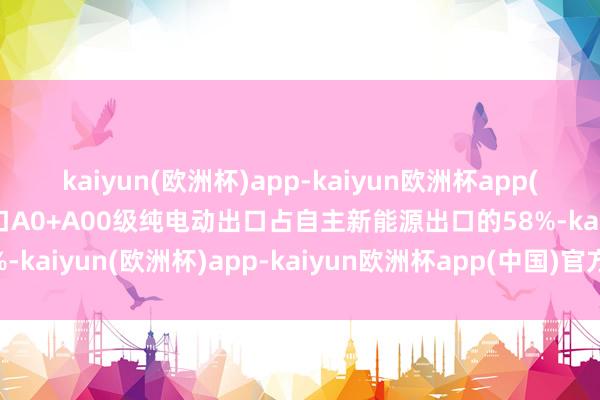 kaiyun(欧洲杯)app-kaiyun欧洲杯app(中国)官方网站-登录入口A0+A00级纯电动出口占自主新能源出口的58%-kaiyun(欧洲杯)app-kaiyun欧洲杯app(中国)官方网站-登录入口