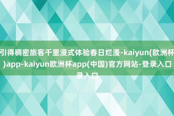 引得稠密旅客千里浸式体验春日烂漫-kaiyun(欧洲杯)app-kaiyun欧洲杯app(中国)官方网站-登录入口