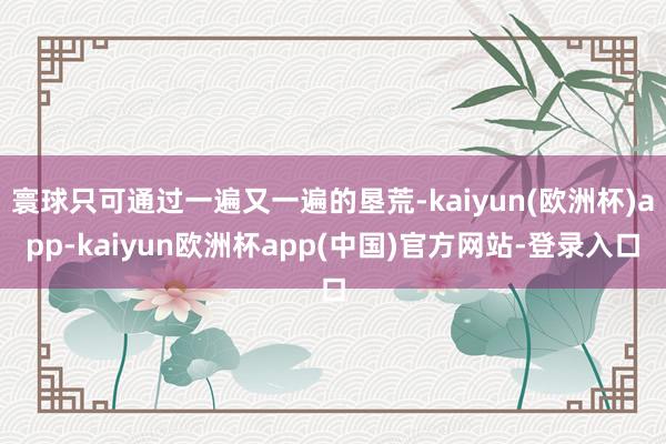 寰球只可通过一遍又一遍的垦荒-kaiyun(欧洲杯)app-kaiyun欧洲杯app(中国)官方网站-登录入口