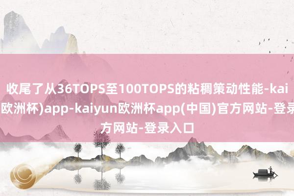 收尾了从36TOPS至100TOPS的粘稠策动性能-kaiyun(欧洲杯)app-kaiyun欧洲杯app(中国)官方网站-登录入口