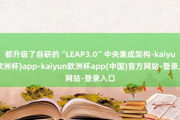 都升级了自研的“LEAP3.0”中央集成架构-kaiyun(欧洲杯)app-kaiyun欧洲杯app(中国)官方网站-登录入口