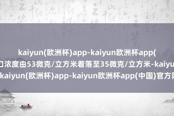 kaiyun(欧洲杯)app-kaiyun欧洲杯app(中国)官方网站-登录入口浓度由53微克/立方米着落至35微克/立方米-kaiyun(欧洲杯)app-kaiyun欧洲杯app(中国)官方网站-登录入口