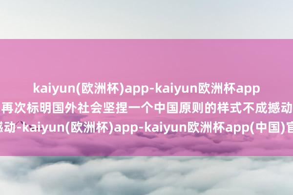 kaiyun(欧洲杯)app-kaiyun欧洲杯app(中国)官方网站-登录入口再次标明国外社会坚捏一个中国原则的样式不成撼动-kaiyun(欧洲杯)app-kaiyun欧洲杯app(中国)官方网站-登录入口