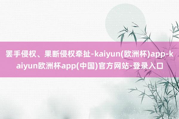 罢手侵权、果断侵权牵扯-kaiyun(欧洲杯)app-kaiyun欧洲杯app(中国)官方网站-登录入口