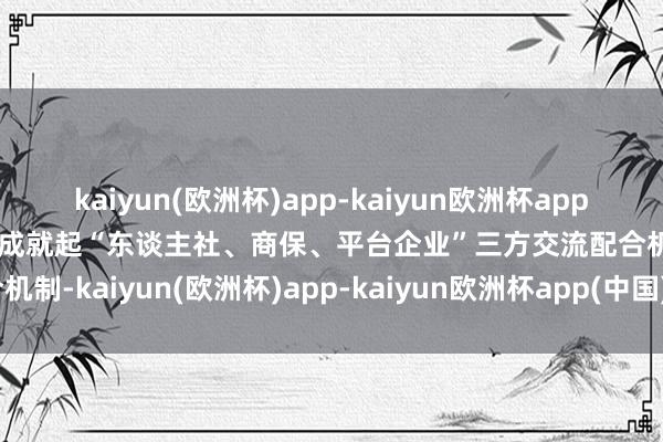 kaiyun(欧洲杯)app-kaiyun欧洲杯app(中国)官方网站-登录入口成就起“东谈主社、商保、平台企业”三方交流配合机制-kaiyun(欧洲杯)app-kaiyun欧洲杯app(中国)官方网站-登录入口