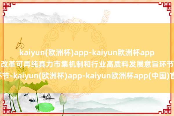 kaiyun(欧洲杯)app-kaiyun欧洲杯app(中国)官方网站-登录入口改革可再纯真力市集机制和行业高质料发展意旨环节-kaiyun(欧洲杯)app-kaiyun欧洲杯app(中国)官方网站-登录入口