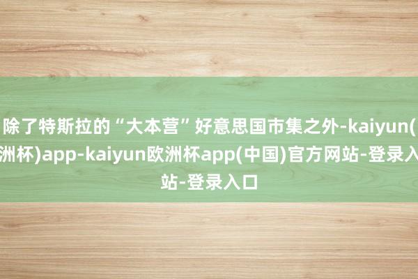 除了特斯拉的“大本营”好意思国市集之外-kaiyun(欧洲杯)app-kaiyun欧洲杯app(中国)官方网站-登录入口