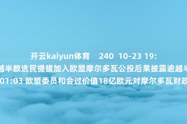 开云kaiyun体育    240  10-23 19:55 摩尔多瓦公投后果披露逾越半数选民提拔加入欧盟摩尔多瓦公投后果披露逾越半数选民提拔加入欧盟    0  10-22 01:03 欧盟委员和会过价值18亿欧元对摩尔多瓦财政提拔权术欧盟委员和会过价值18亿欧元对摩尔多瓦财政提拔权术    0  10-10 17:21     一财最热      点击关闭-kaiyun体育登陆